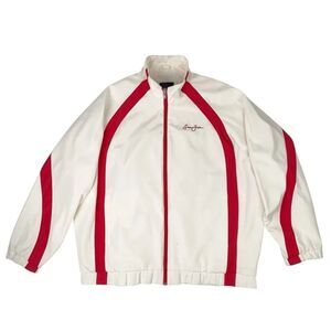 Vintage Sean John Jacket Mens XL Ivory Red Full Zip Hip Hop Y2K